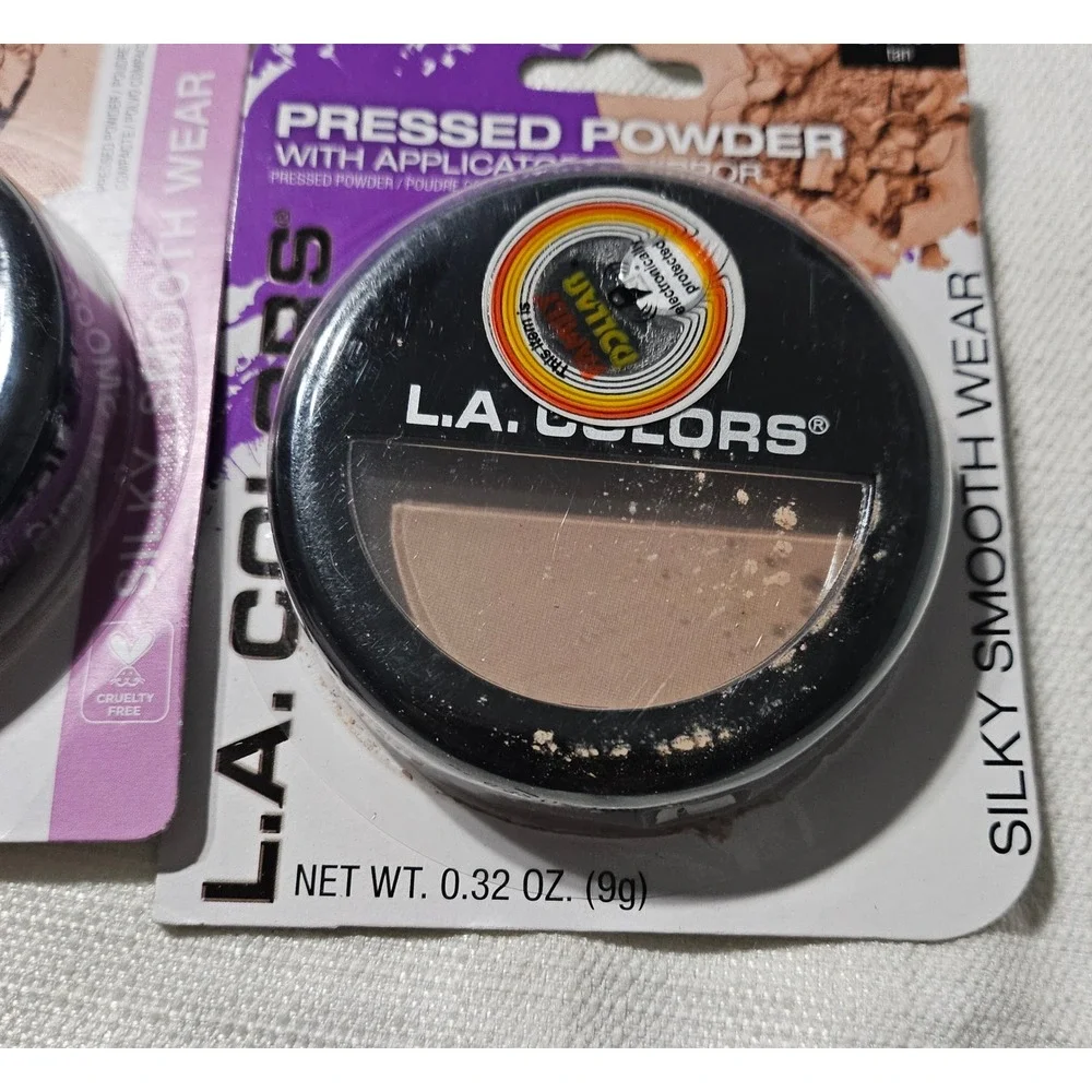 LA COLORS Pressed Powder Tan BPP264 CBPP264 Silky Smooth Wear 2 Pack New